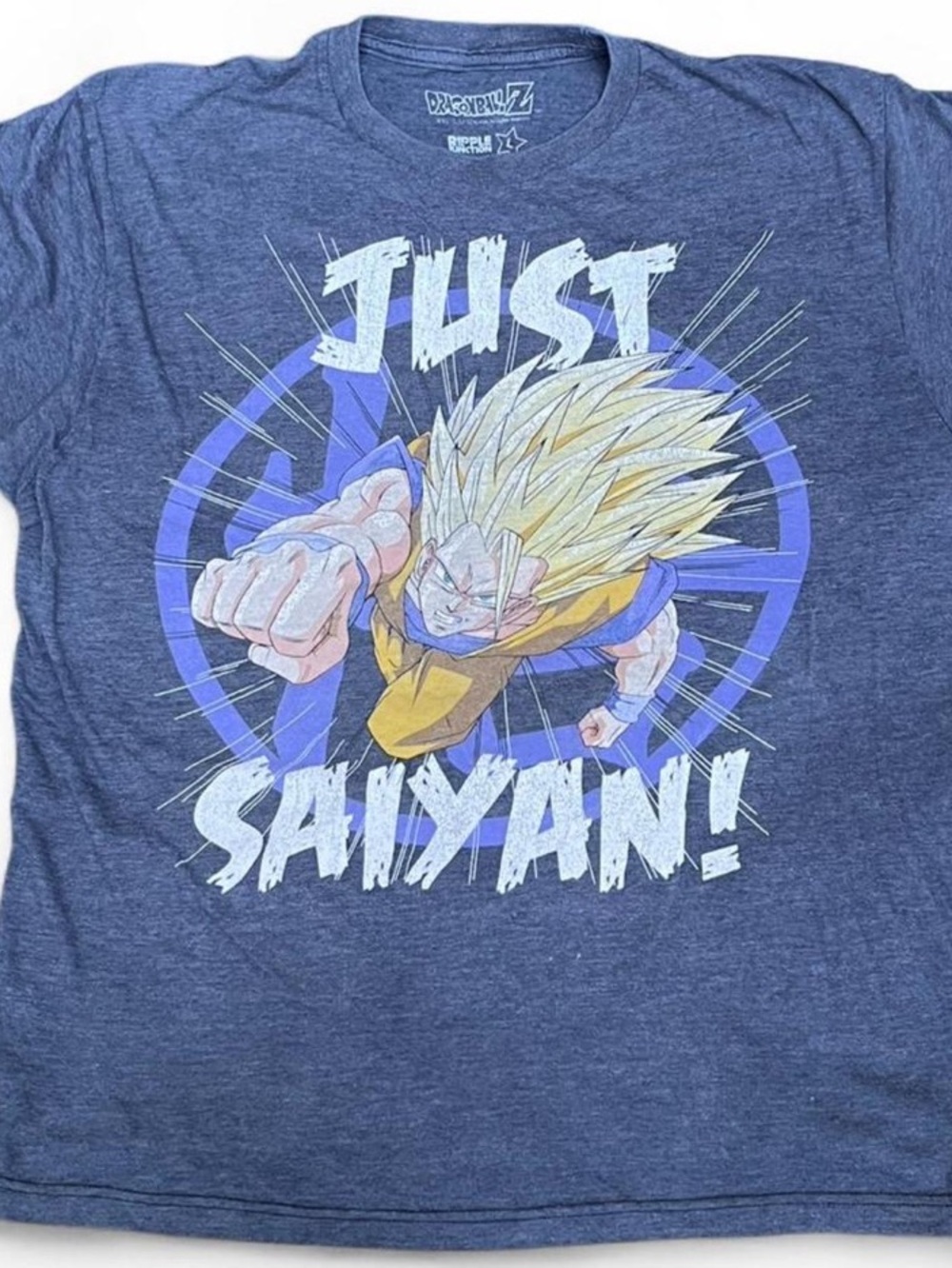 Ripple Junction Kids Blue 'Just Saiyan' Dragon Ball Z Graphic Tee
